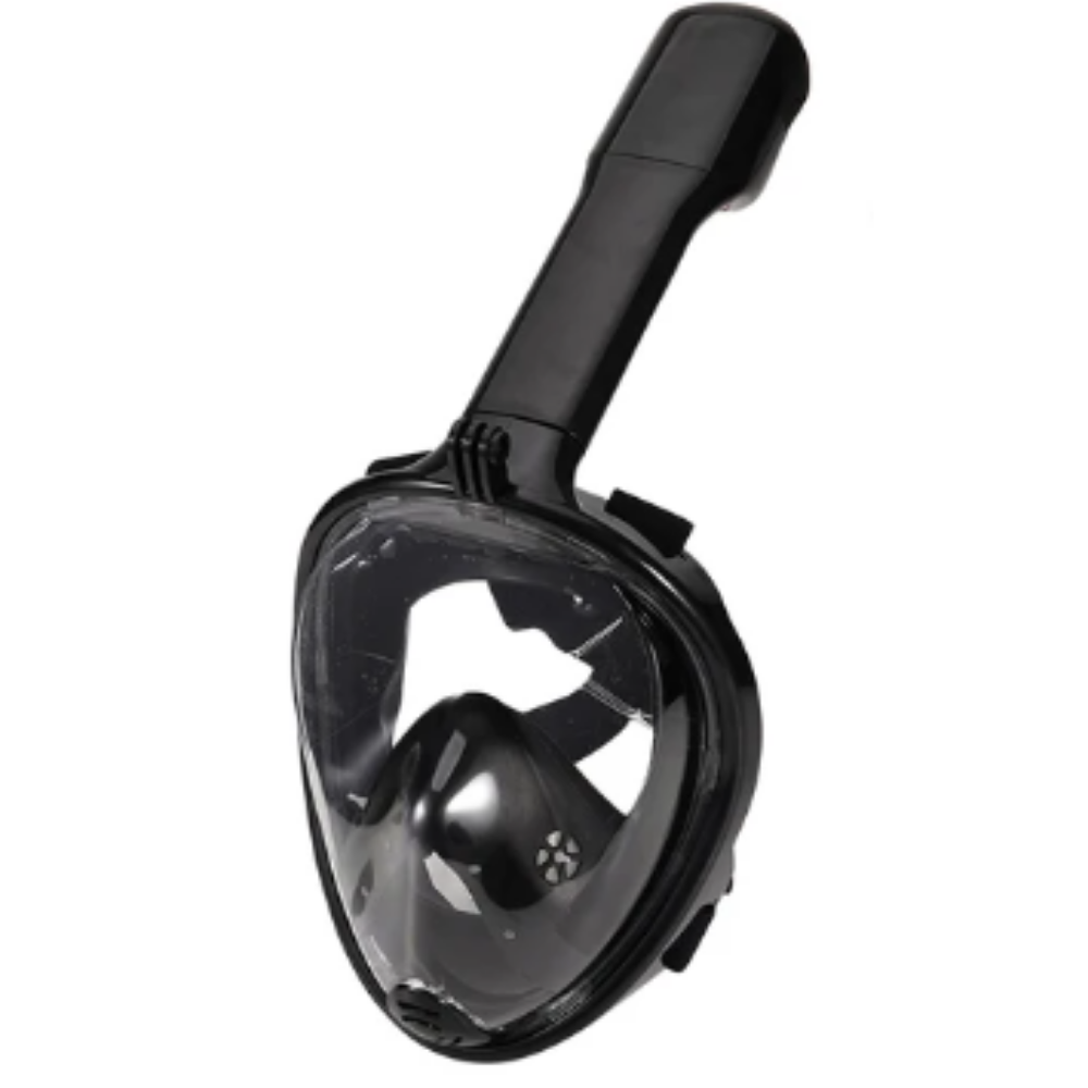 Snorkelmask med 180° panoramautsikt -Svart/BarnSvart/UngdomSvart/Vuxen - Ozerty