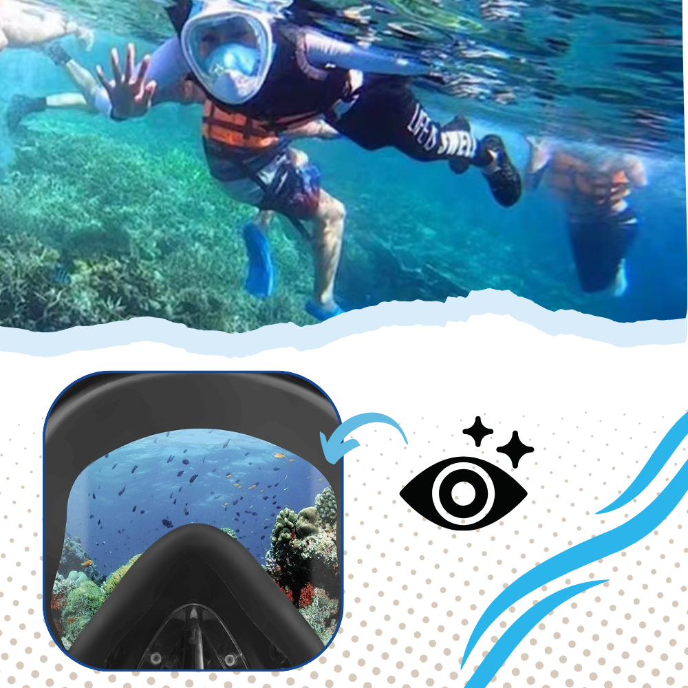 Snorkelmask med 180° panoramautsikt - Ozerty
