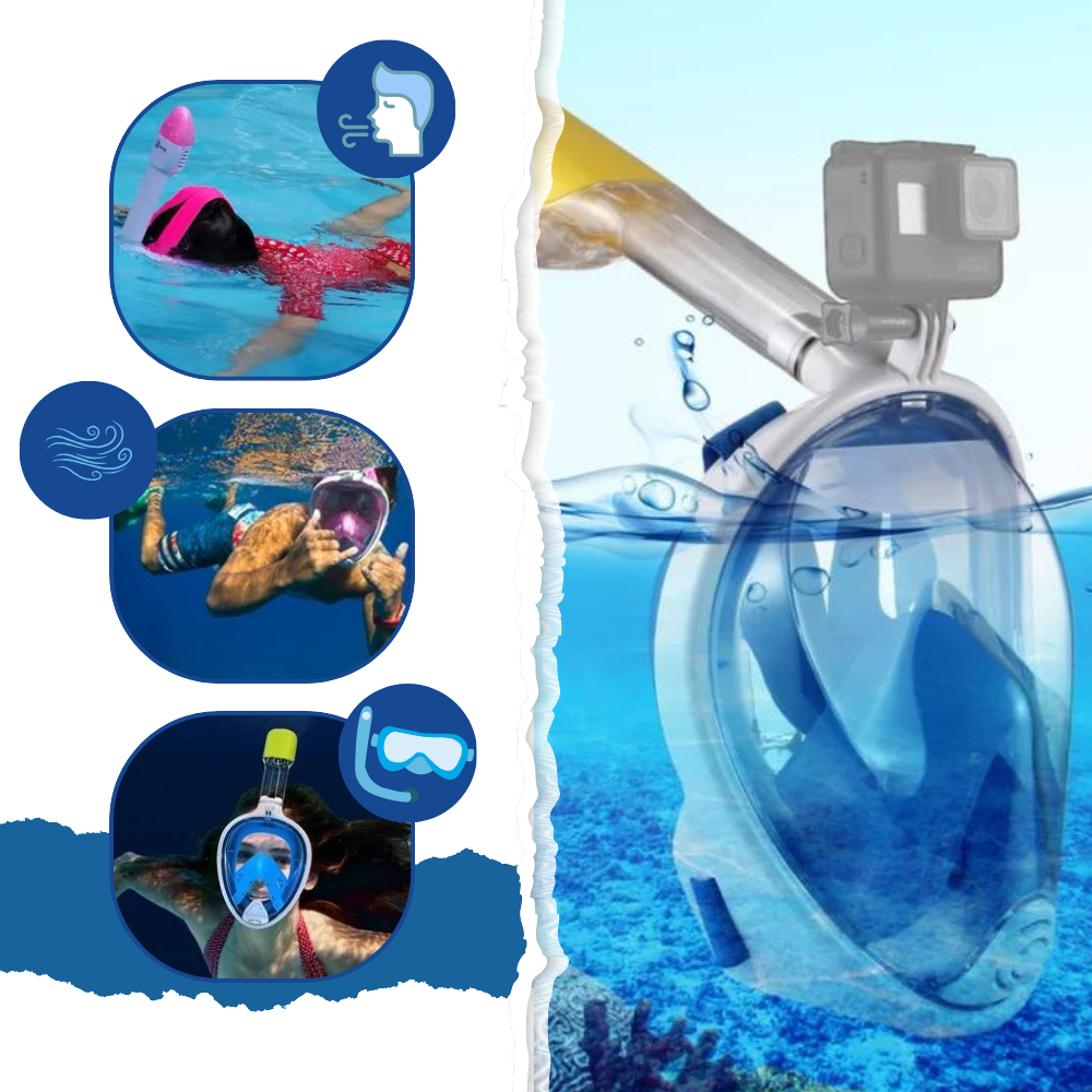 Snorkelmask med 180° panoramautsikt - Ozerty