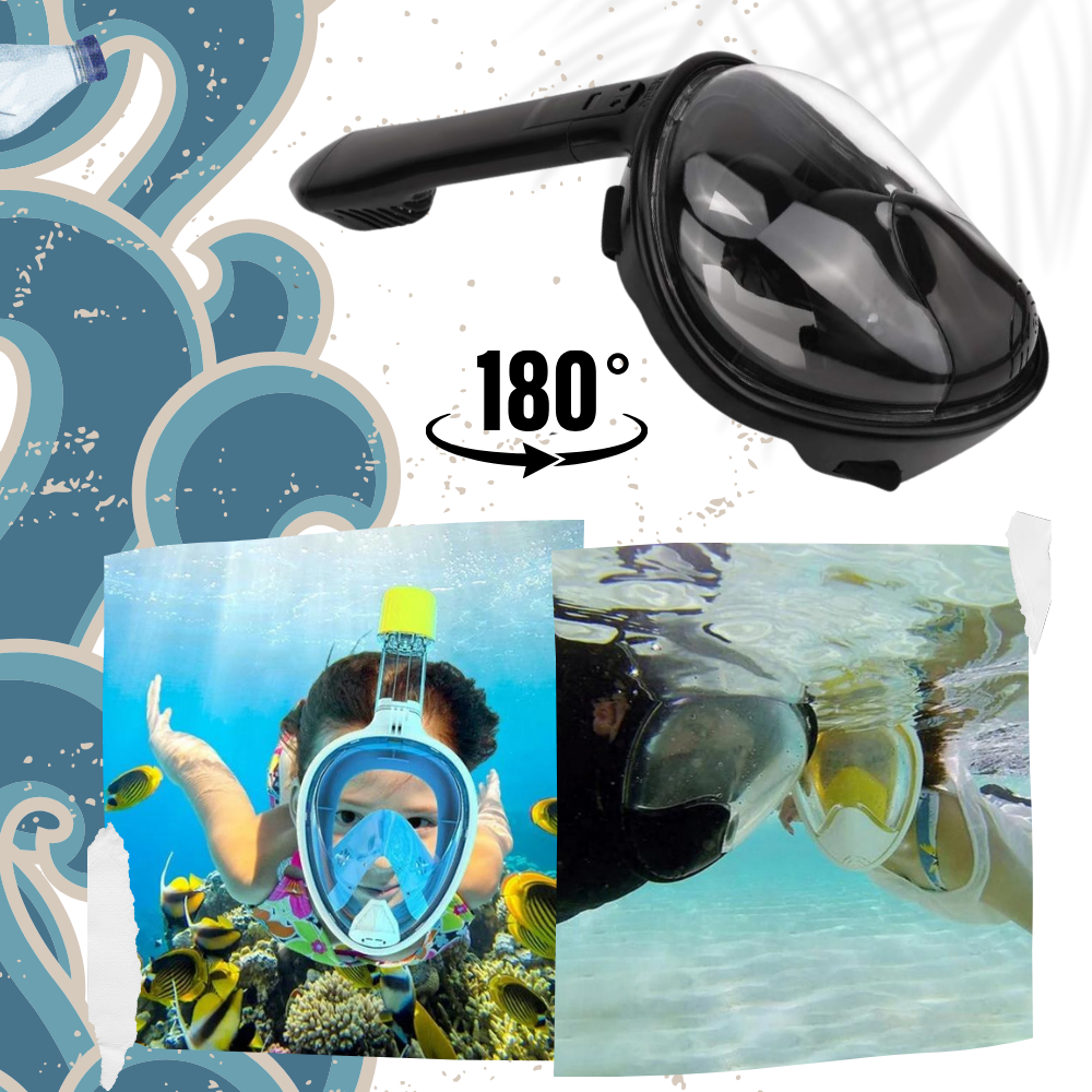 Snorkelmask med 180° panoramautsikt - Ozerty