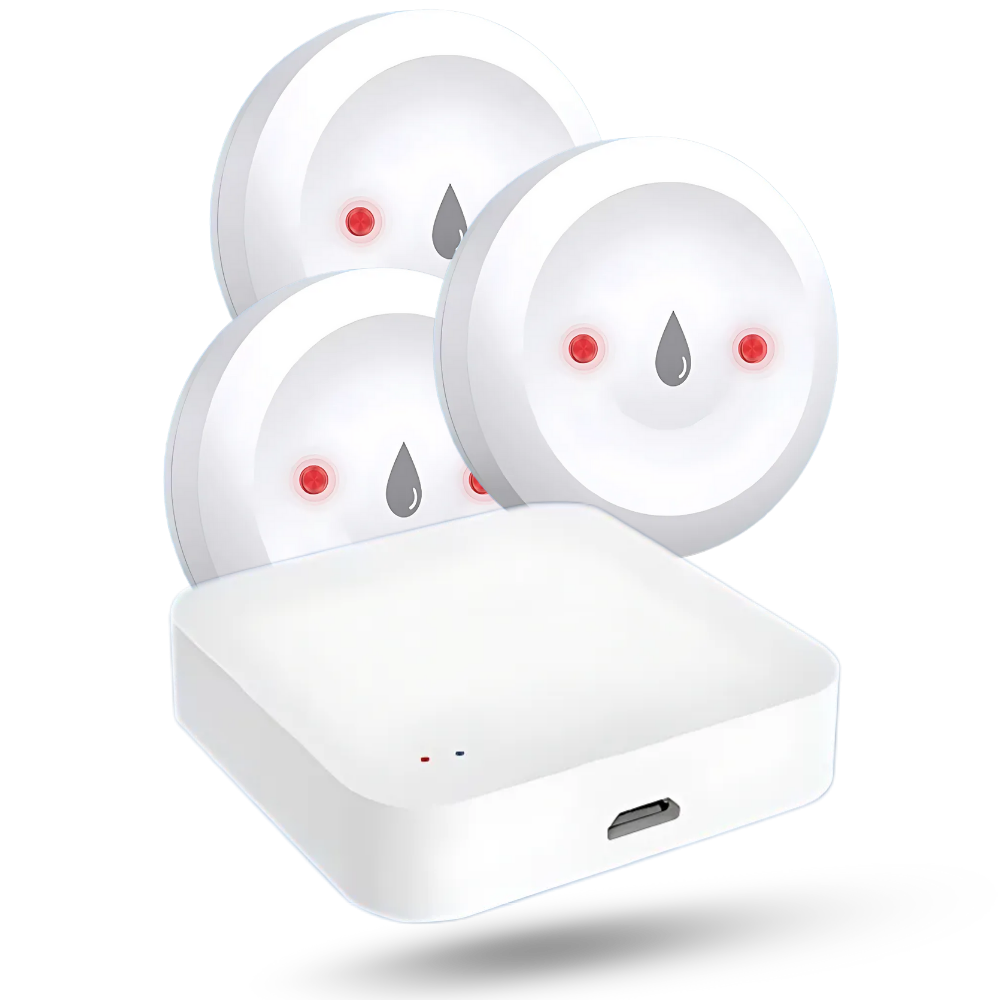 LeakLock trådlös sensor -3 sensorer för vattenläckage med Wi-fi-hubb - Ozerty