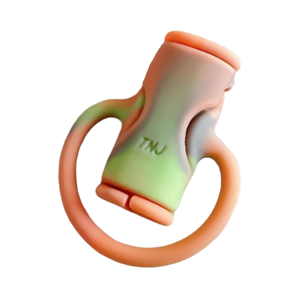 2 i 1 kabel organisatör i silikon -Orange/Grön - Ozerty
