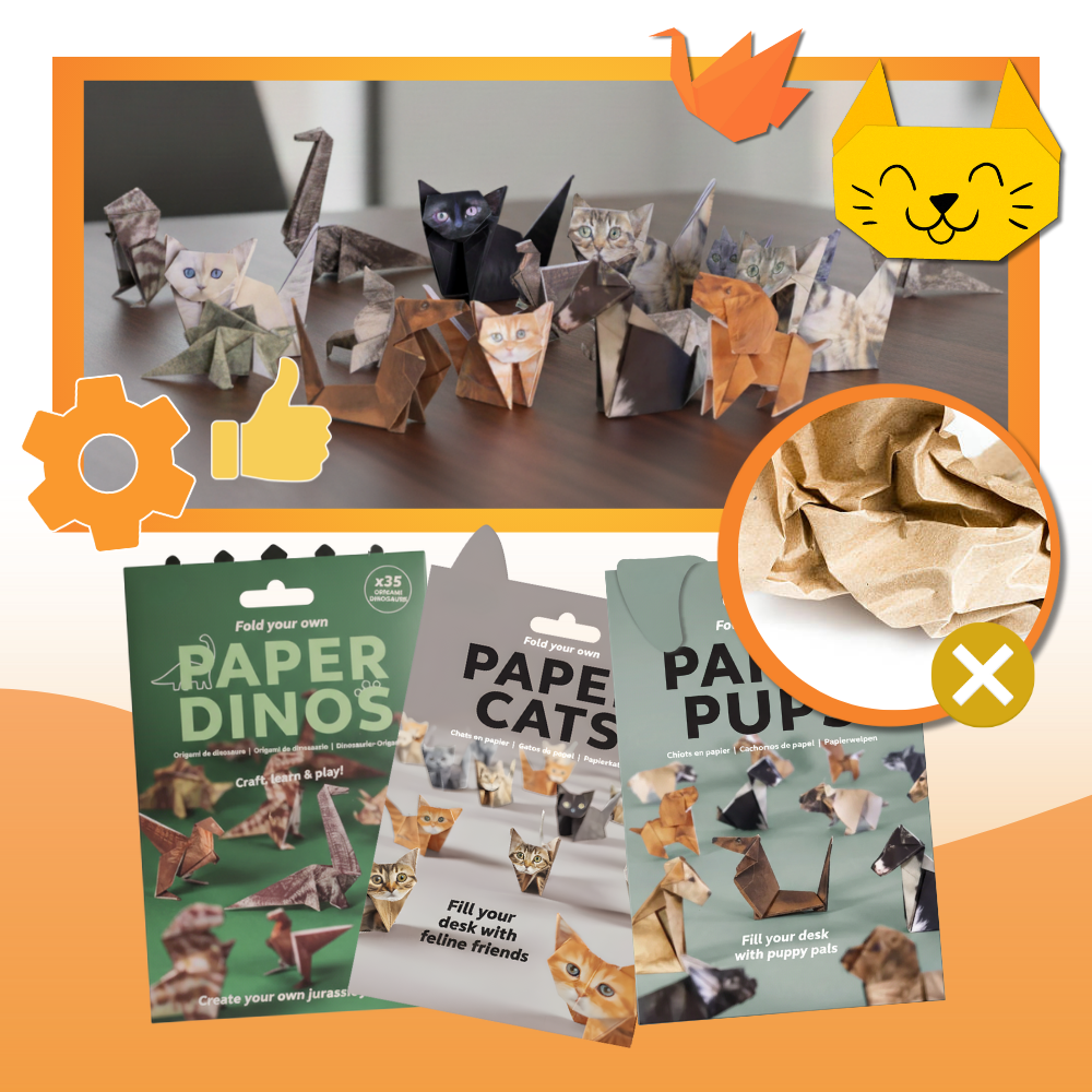 3D-origamipapper med husdjursmotiv - Ozerty