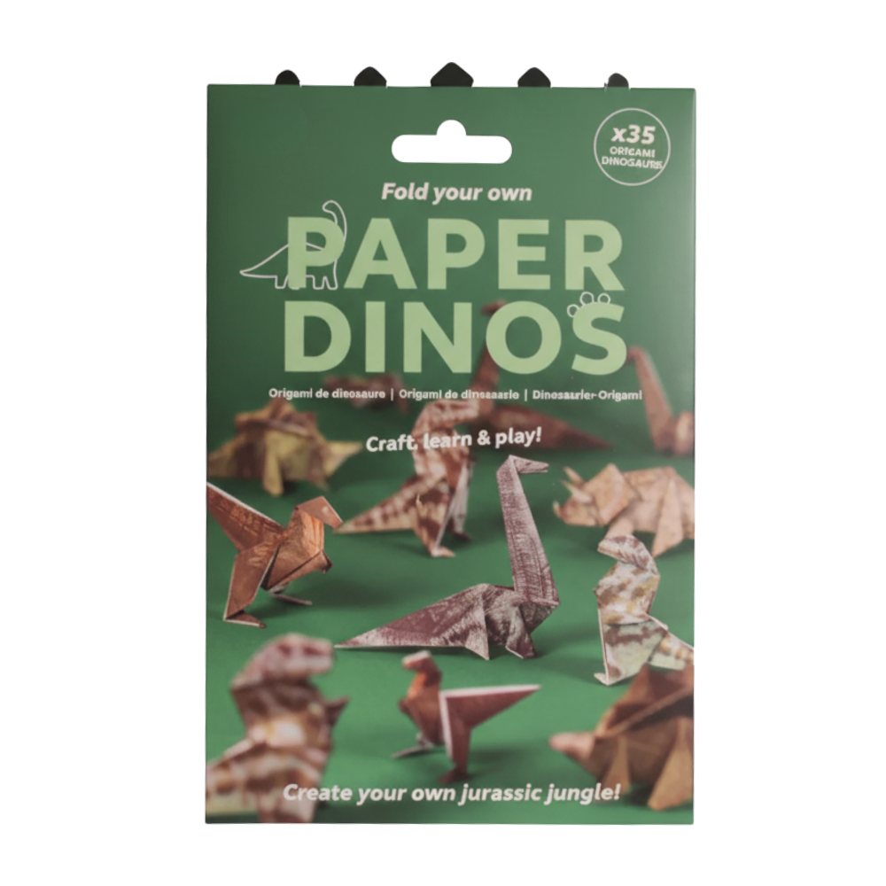 3D-origamipapper med husdjursmotiv -Dinosaurie - Ozerty