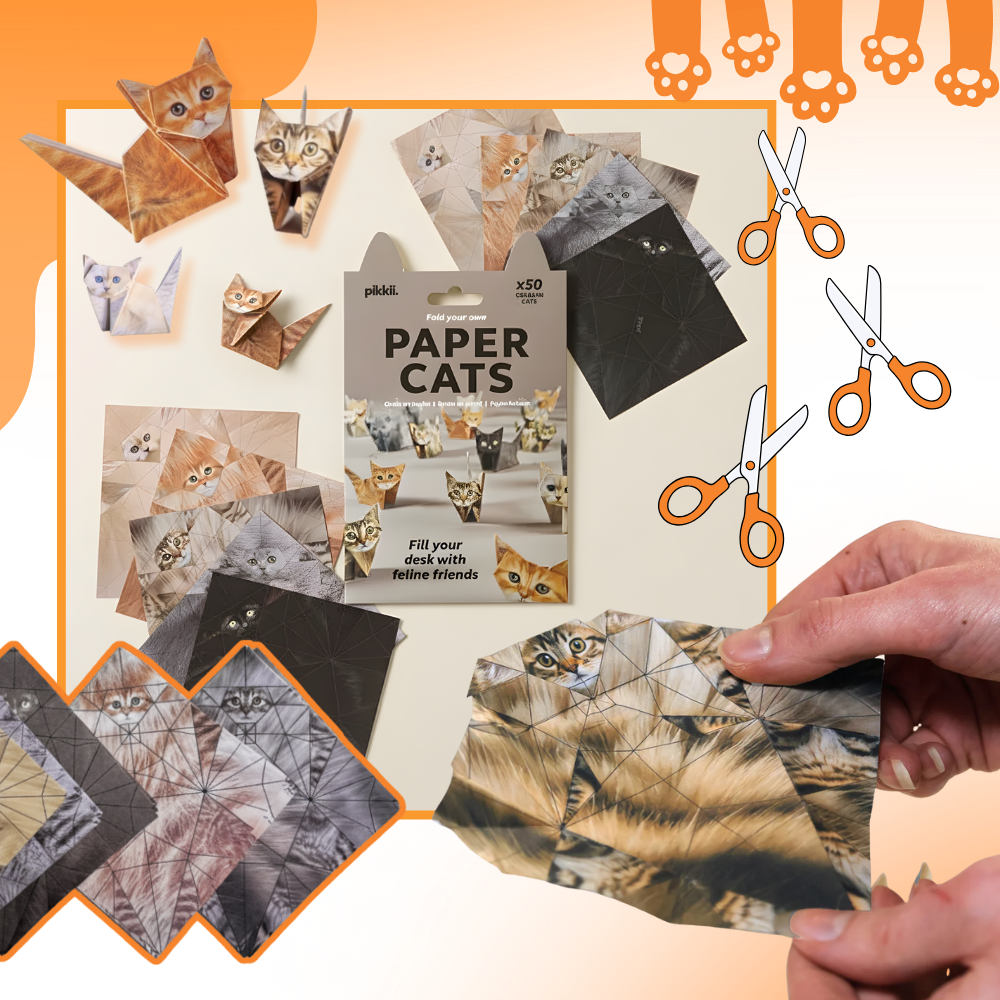 3D-origamipapper med husdjursmotiv - Ozerty