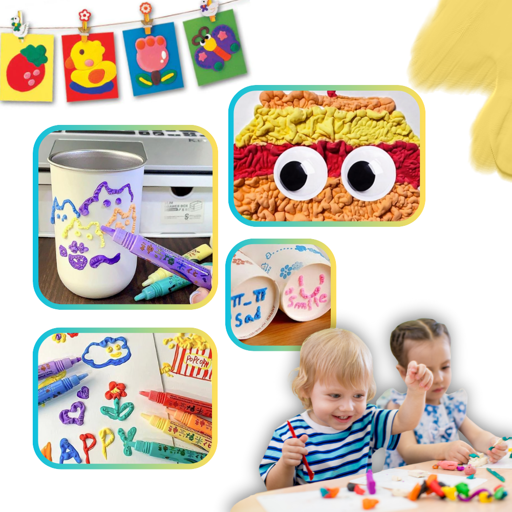 3D Poppande Bubbel Popcorn Penna - Ozerty