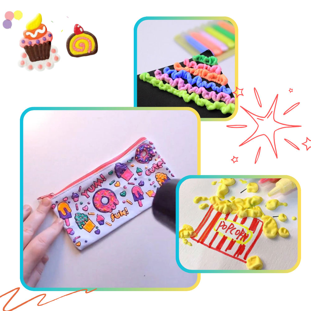 3D Poppande Bubbel Popcorn Penna - Ozerty
