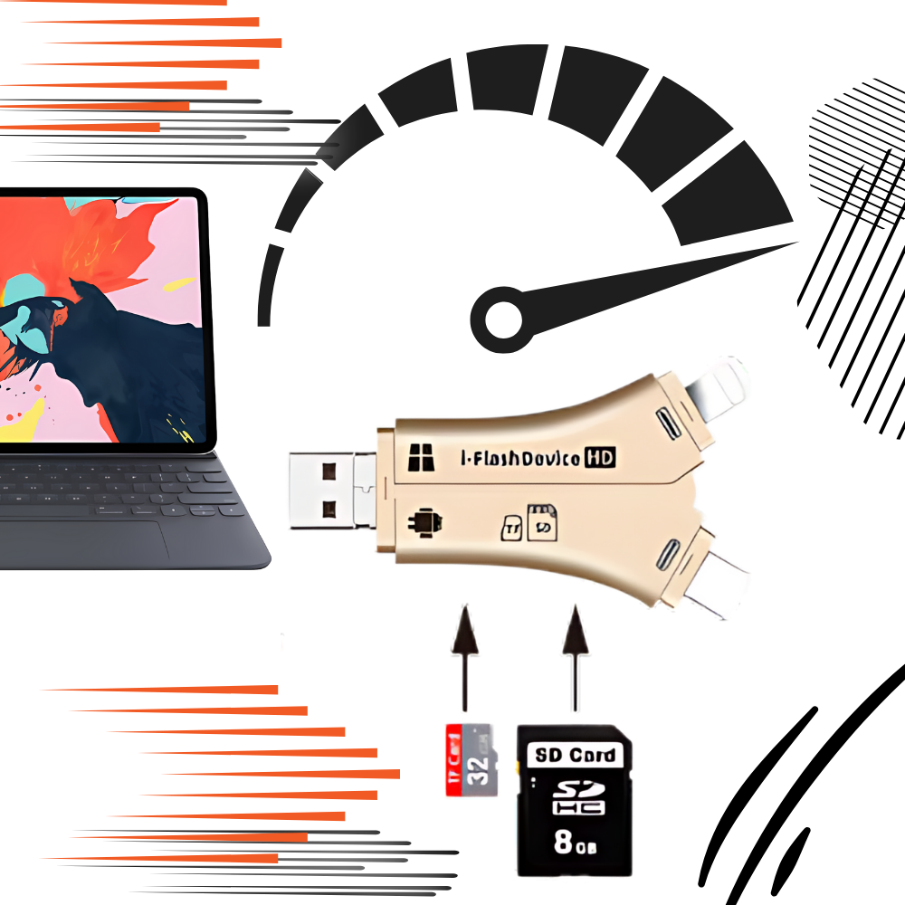 4-i-1 USB för telefoner - Ozerty