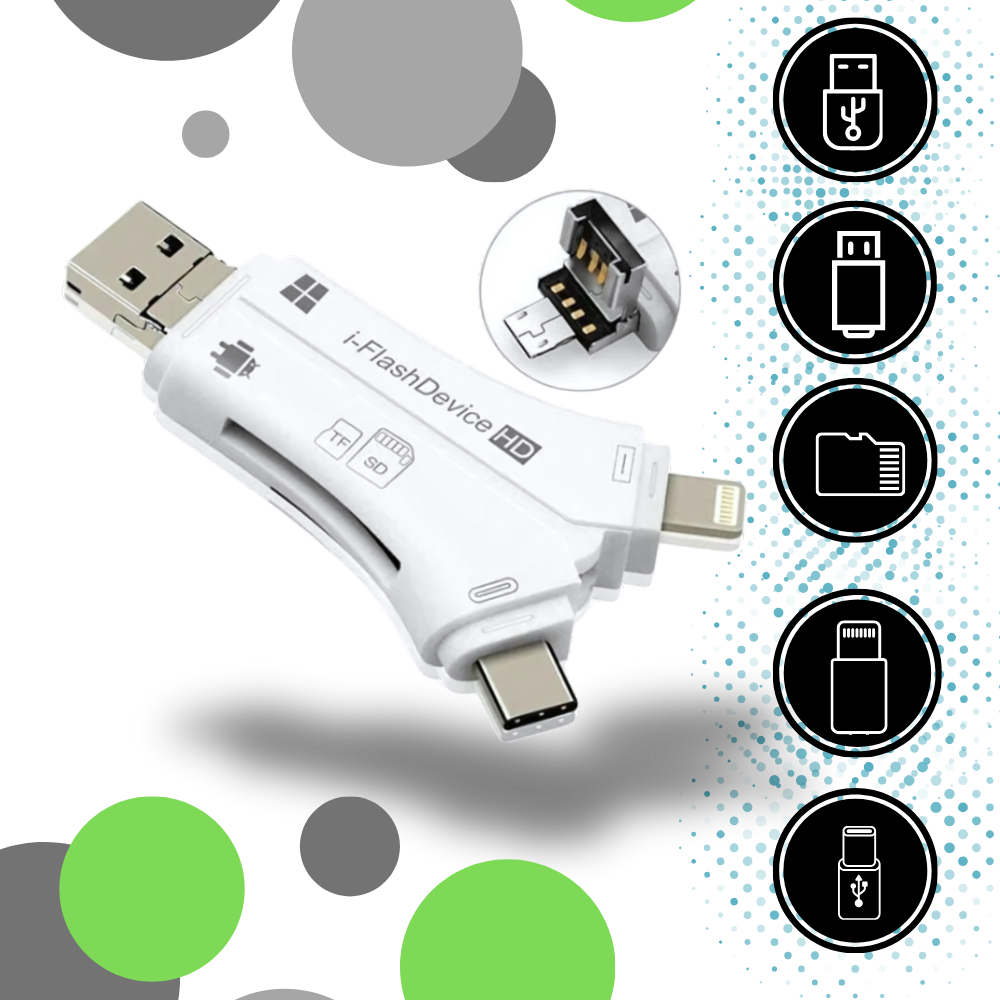 4-i-1 USB för telefoner - Ozerty