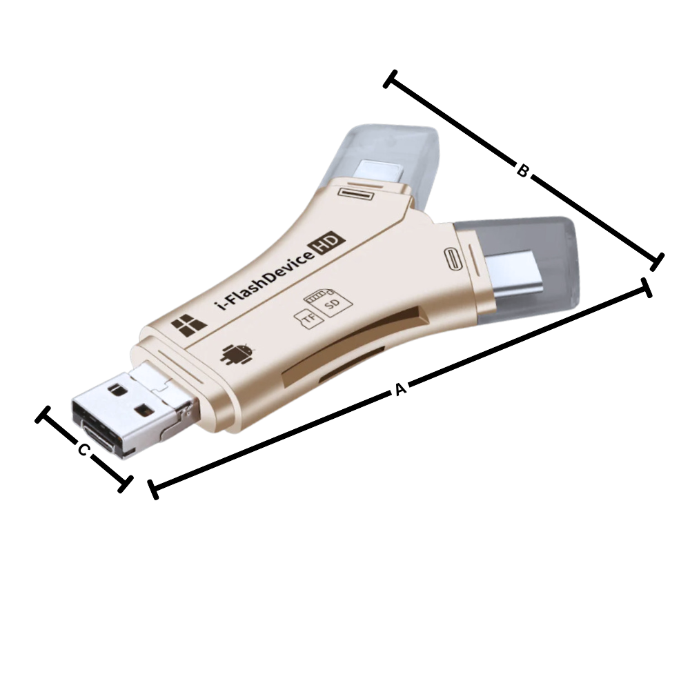 4-i-1 USB för telefoner - Ozerty