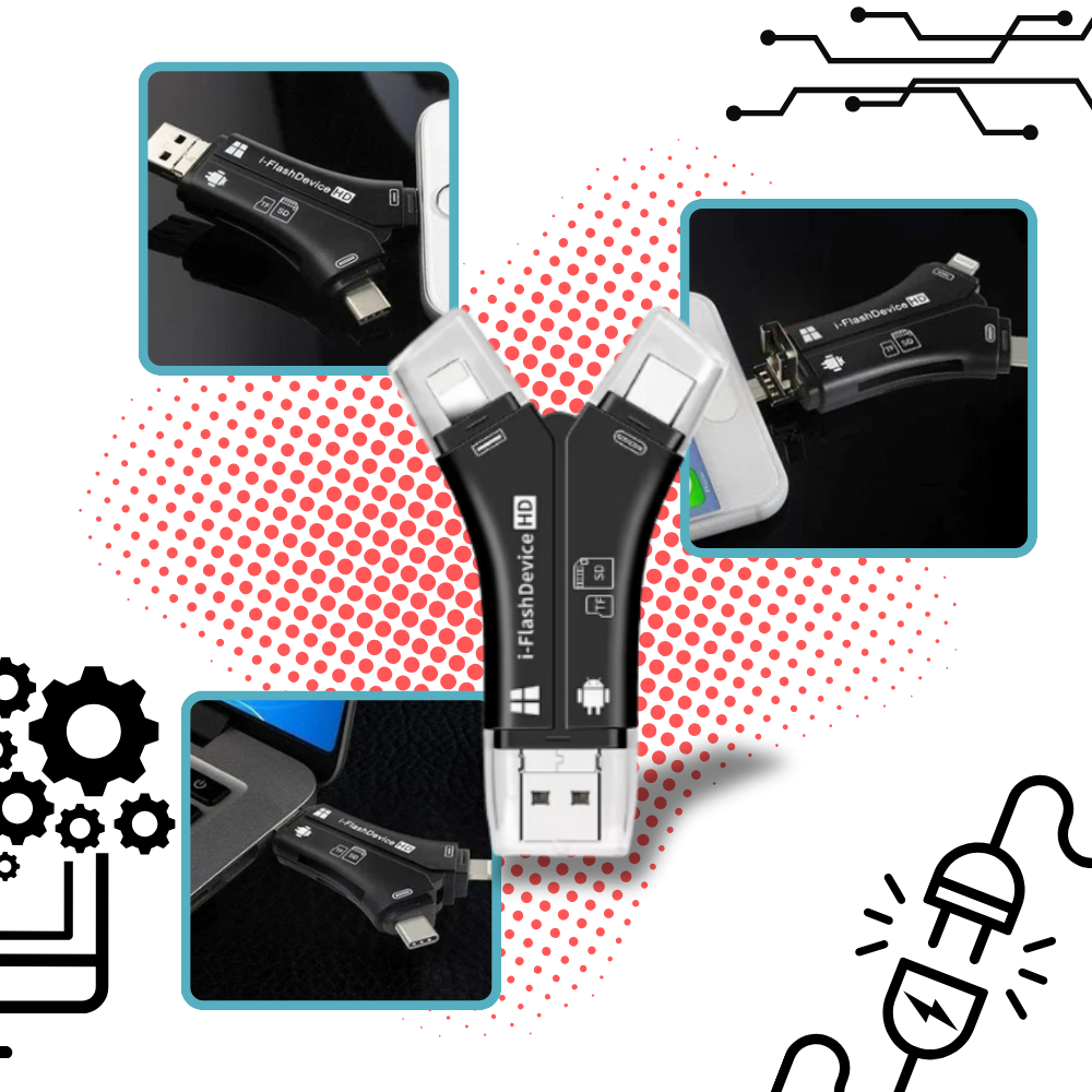 4-i-1 USB för telefoner - Ozerty