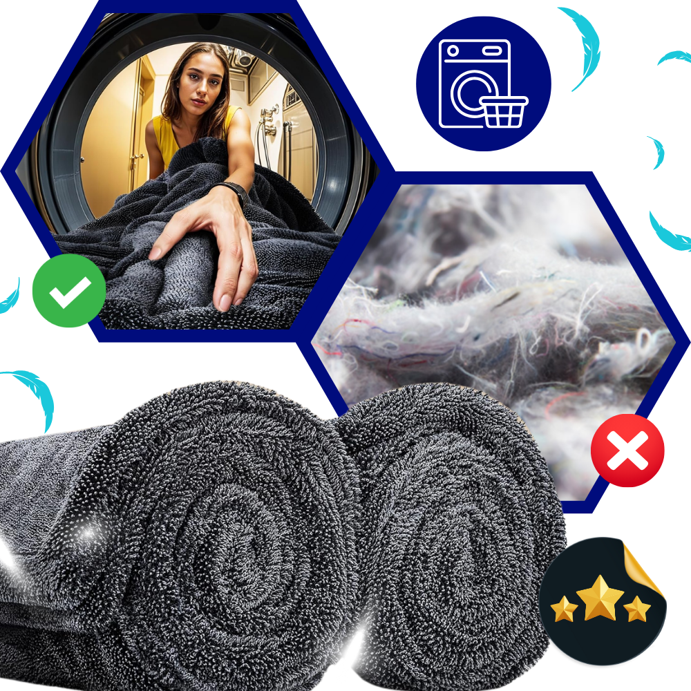 Absorberande mikrofiberhandduk för glasrengöring - Ozerty
