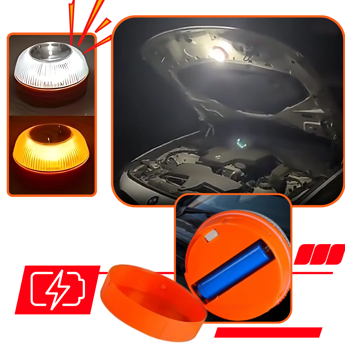 LED-stroboskop nödljus för bilar - Ozerty