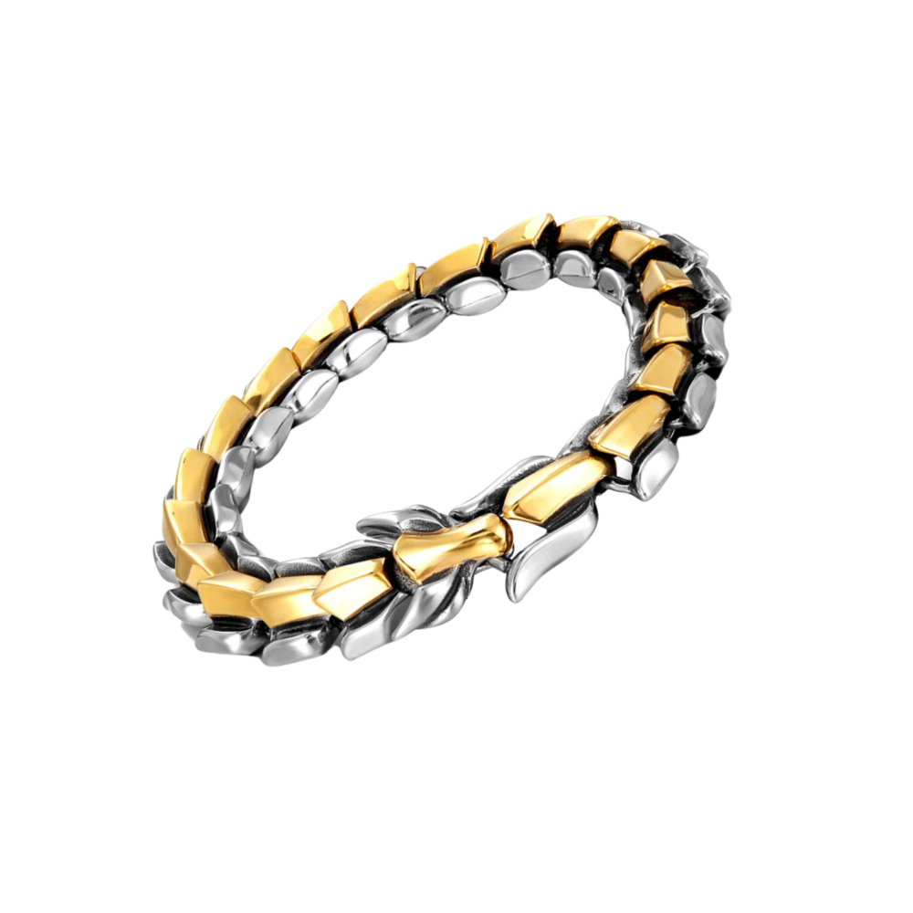 Midgård drake-armband -Guld och silver - Ozerty