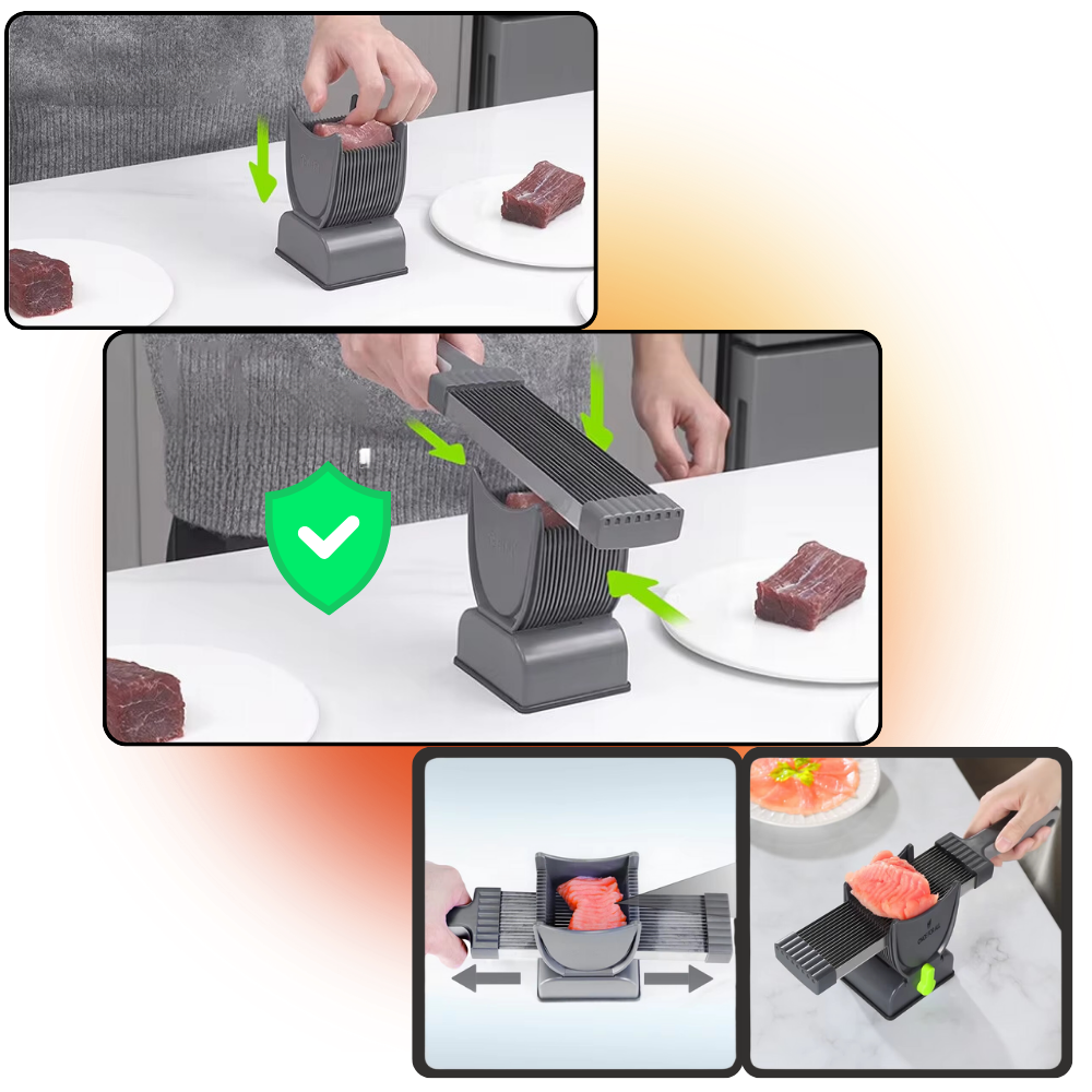 Manuell köttskivare med justerbar tjocklek - Ozerty