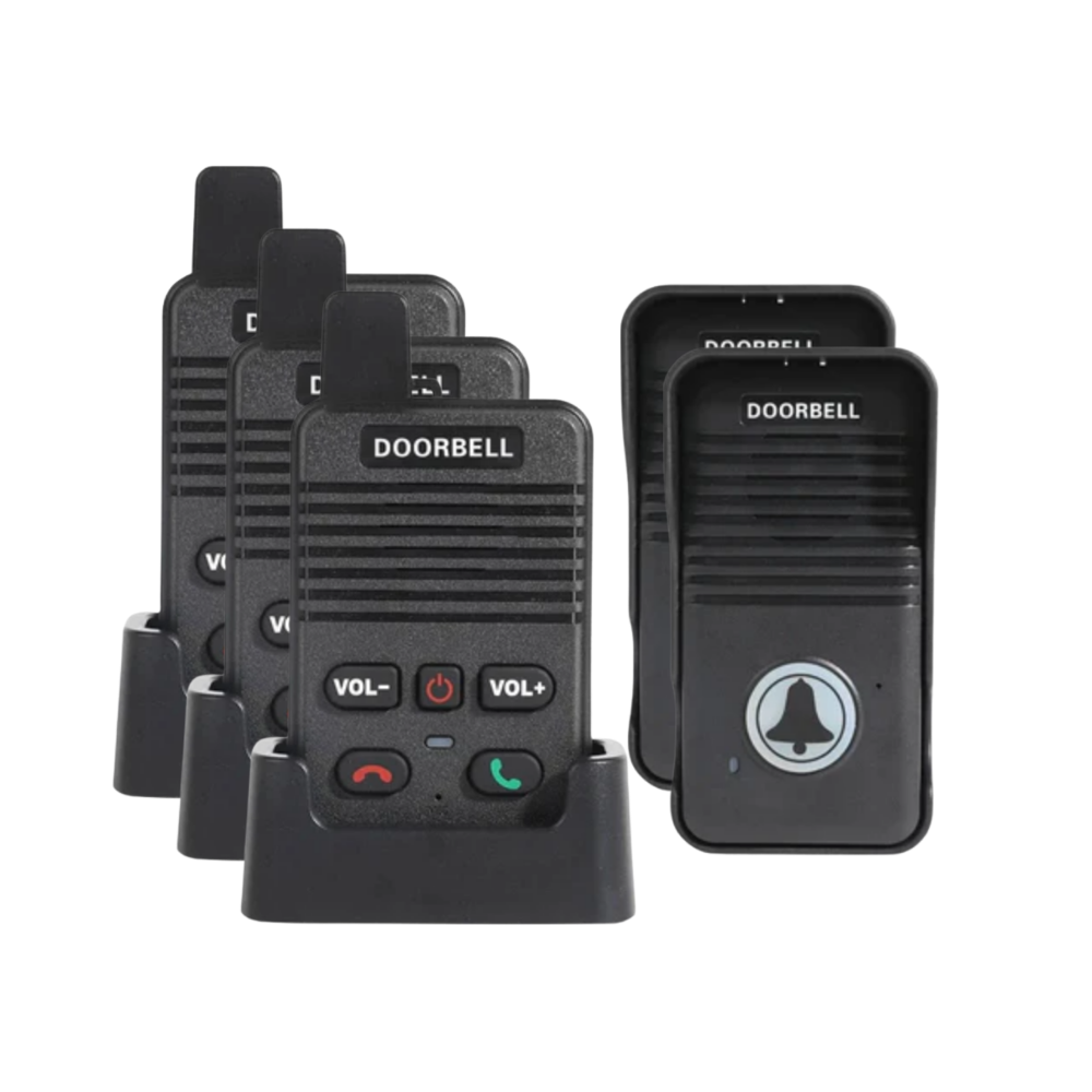 Dörrklocka med walkie talkie -2 Sändare/3 Mottagare - Ozerty