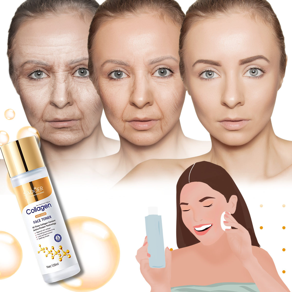 Ansiktsvatten med kollagen - Ozerty