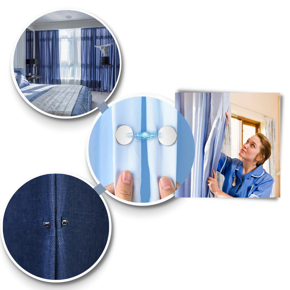 Magnetiska gardinklämmor med anti ljus - Ozerty