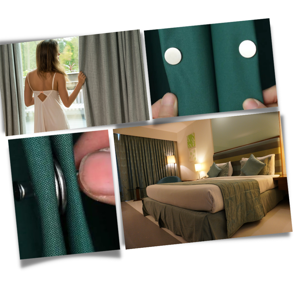 Magnetiska gardinklämmor med anti ljus - Ozerty