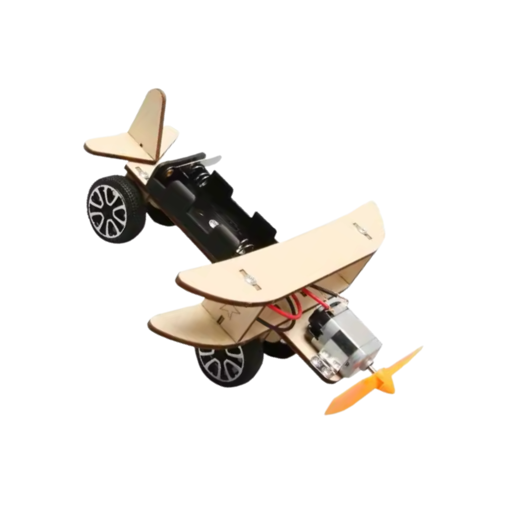 Monteringsbar vetenskapsleksak i trä -Biplanet - Ozerty