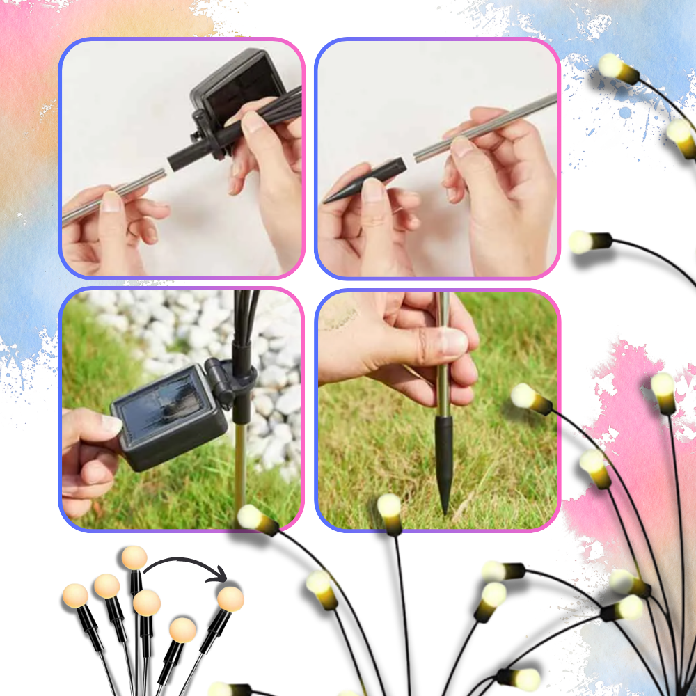 Automatisk Vattentät LED Solcellsbelysning För Utomhusbruk - Ozerty