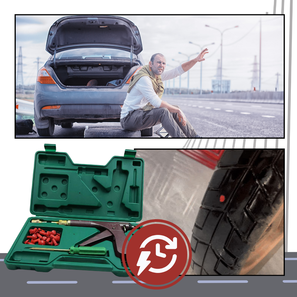 Automatisk universal reparation av punkterade däck - Ozerty