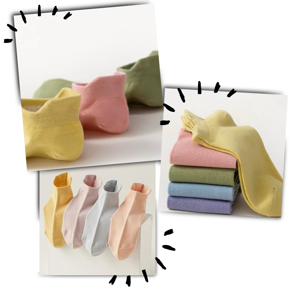 Mjuka ankelstrumpor i bomull som andas - Ozerty