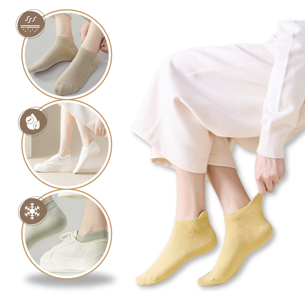 Mjuka ankelstrumpor i bomull som andas - Ozerty