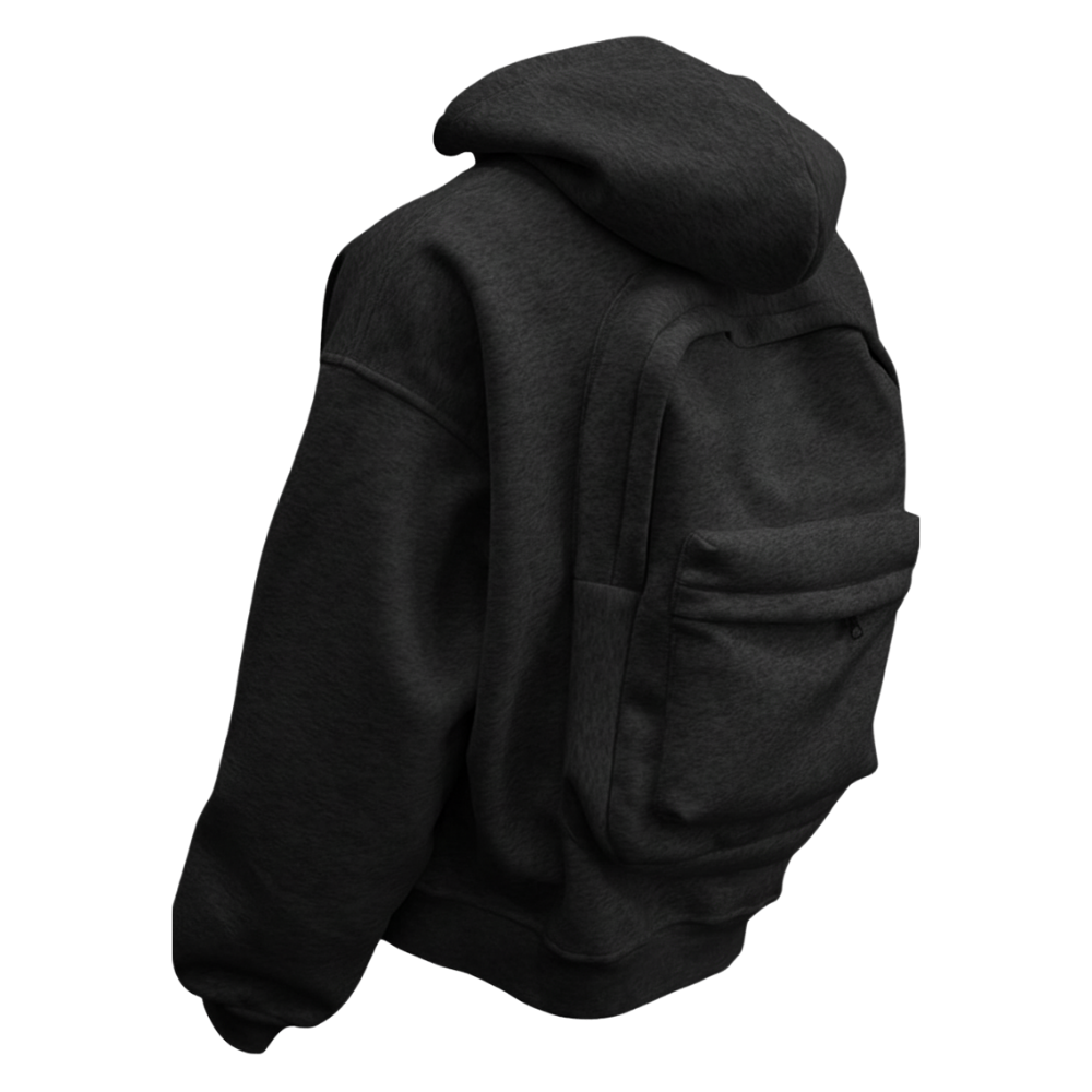 Carry Wear Utility Hoodie -Svart - Ozerty