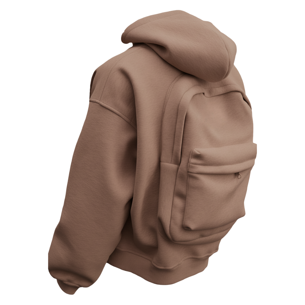 Carry Wear Utility Hoodie -Brun - Ozerty