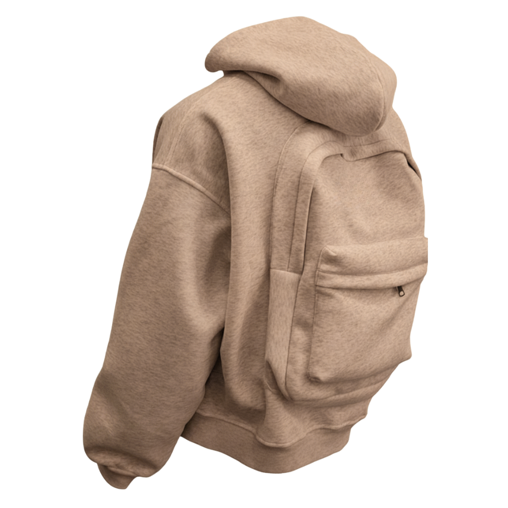 Carry Wear Utility Hoodie -Khaki - Ozerty