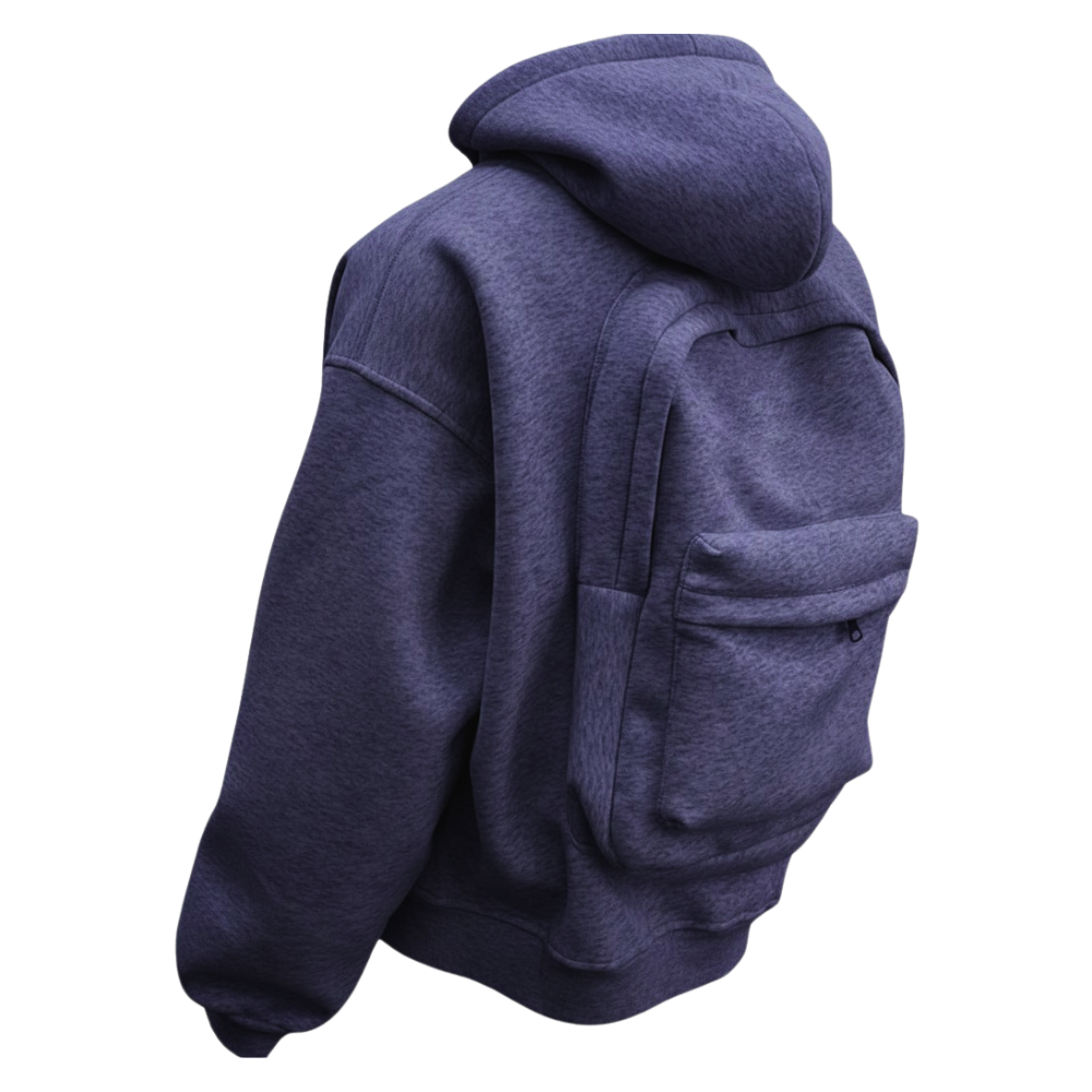 Carry Wear Utility Hoodie -Marinblå - Ozerty