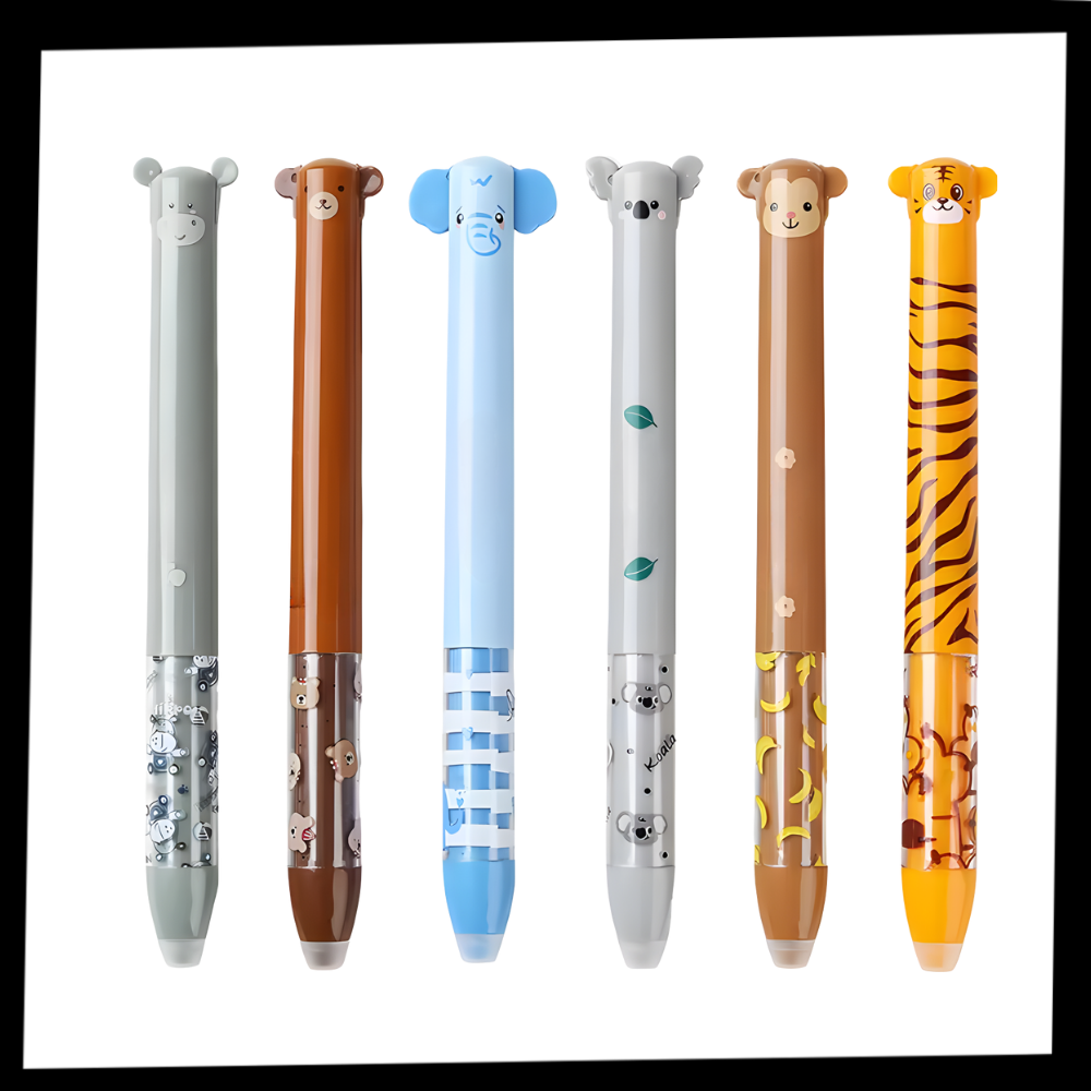 Festliga värmesuddbara pennor med djurmotiv - Ozerty