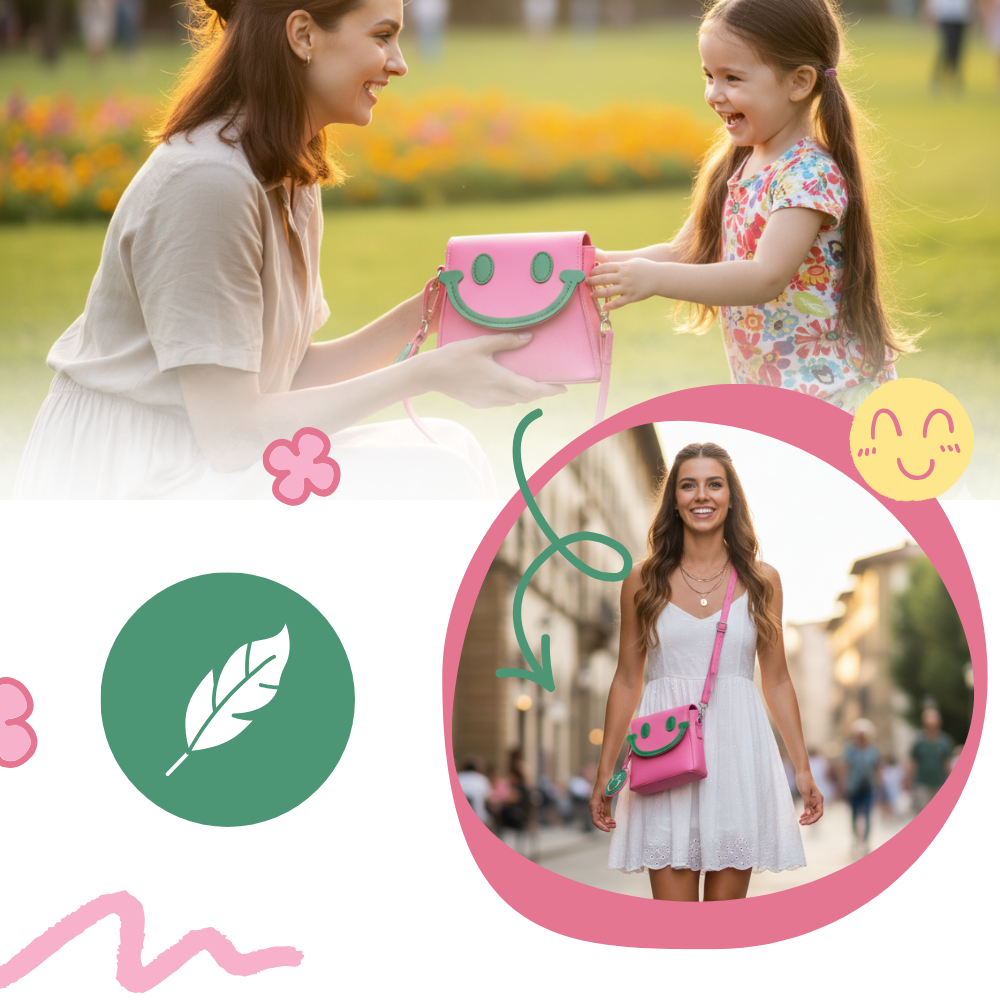 Axelremsväska med ett leende - Ozerty