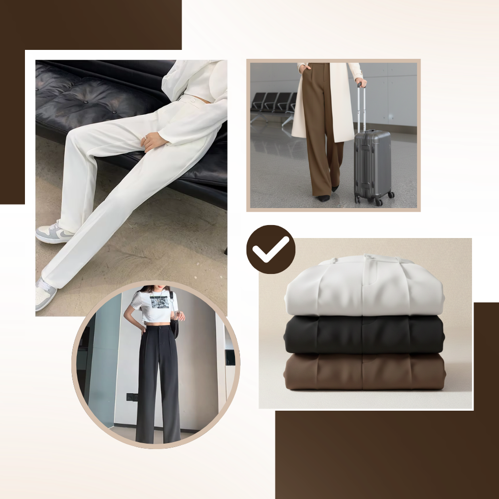 Chic Composure byxor med vida ben - Ozerty