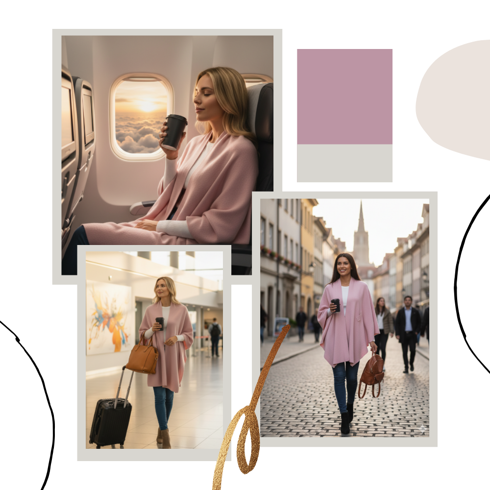 Chic stickad poncho för kvinnor - Ozerty