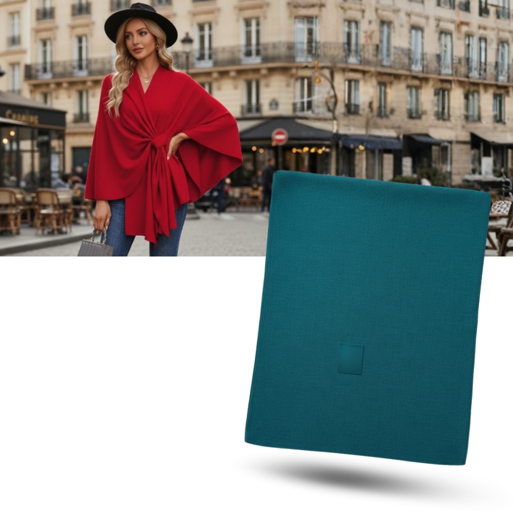 Chic stickad poncho för kvinnor - Ozerty