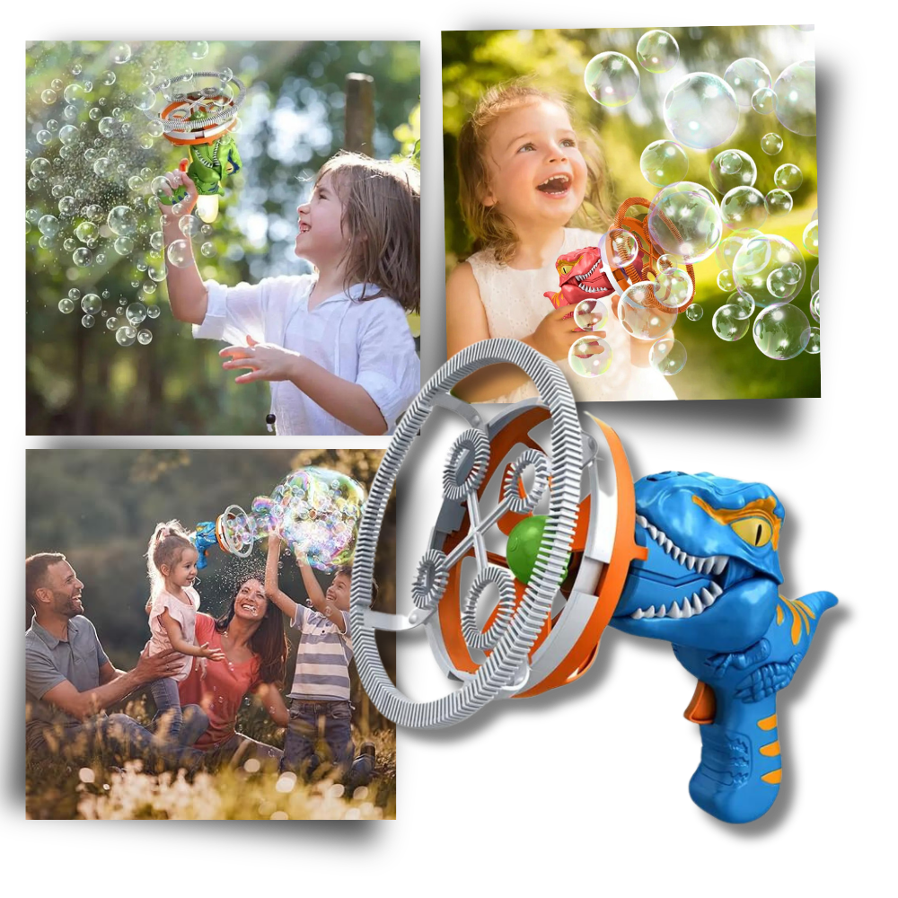 Färgstark dinosaurie bubbelmaskin - Ozerty