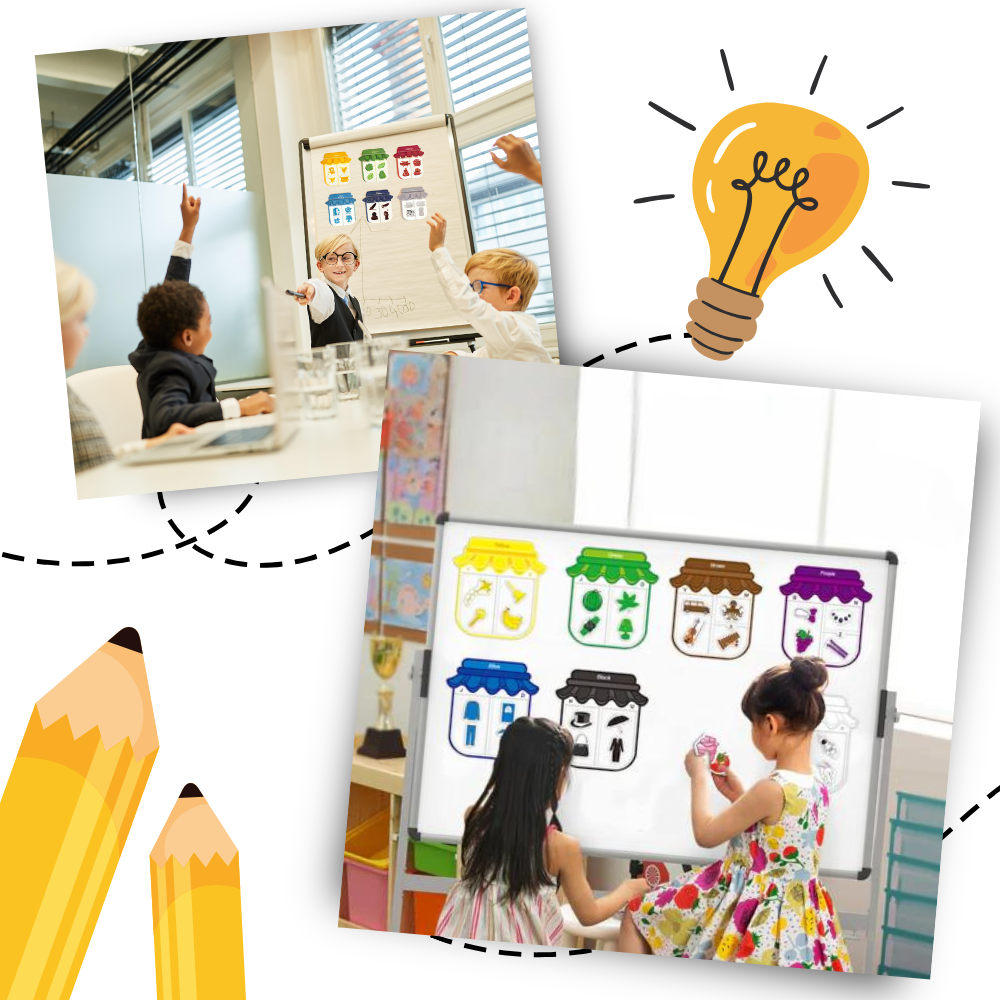 Färgglada pedagogiska magneter - Ozerty