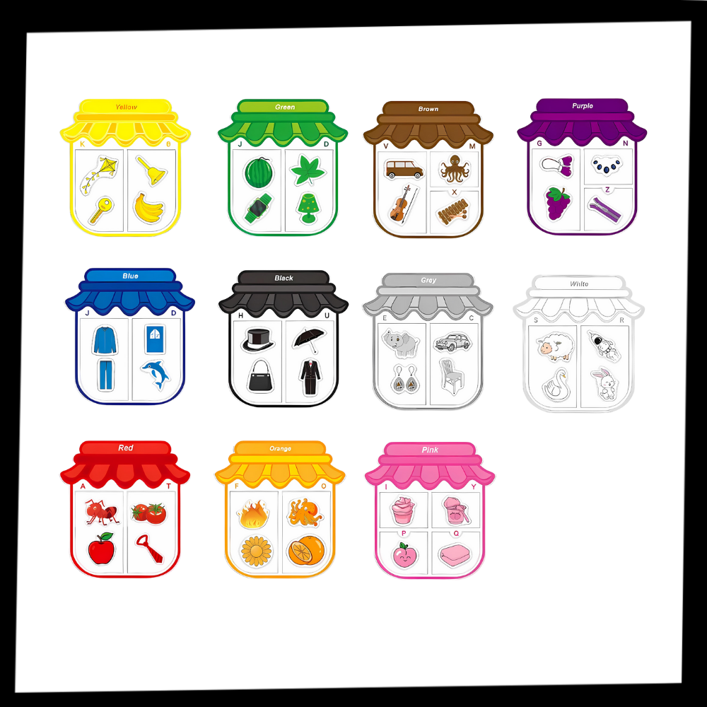 Färgglada pedagogiska magneter - Ozerty