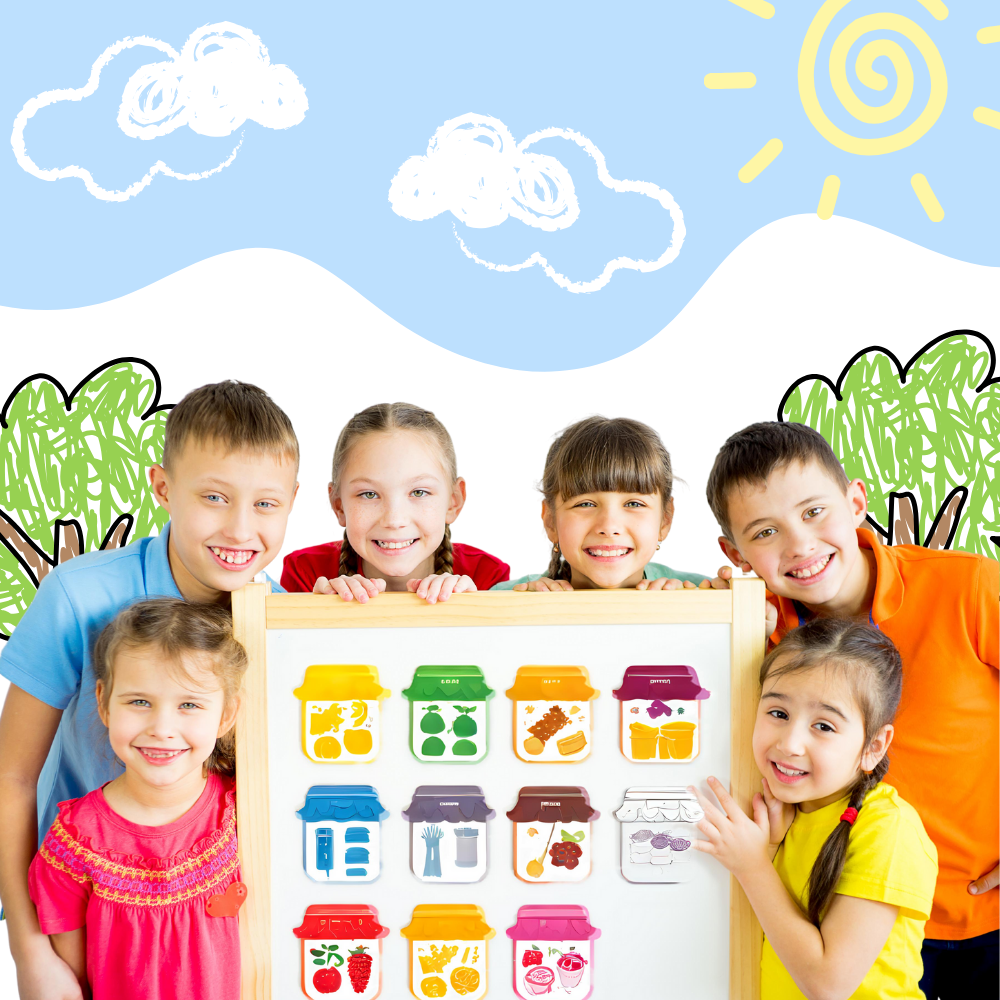 Färgglada pedagogiska magneter - Ozerty