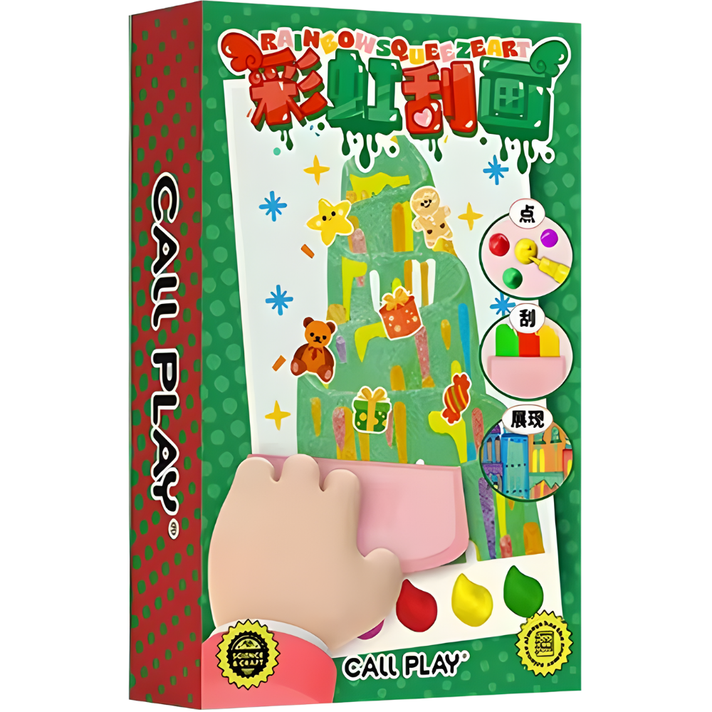 Färgglatt skrapkonstmålningskit -Grön - Ozerty