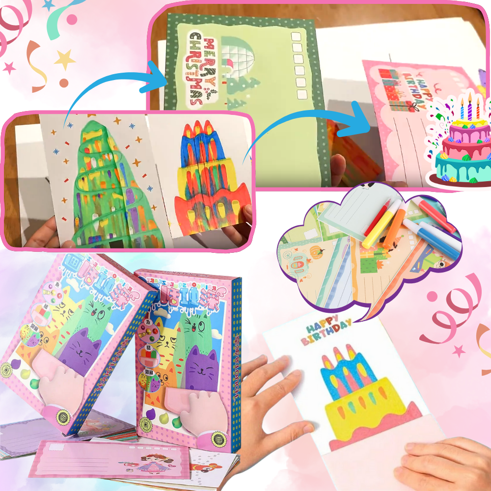 Färgglatt skrapkonstmålningskit - Ozerty