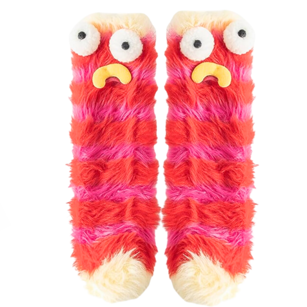 Coral Velvet Funky Strumpor -Röd - Ozerty