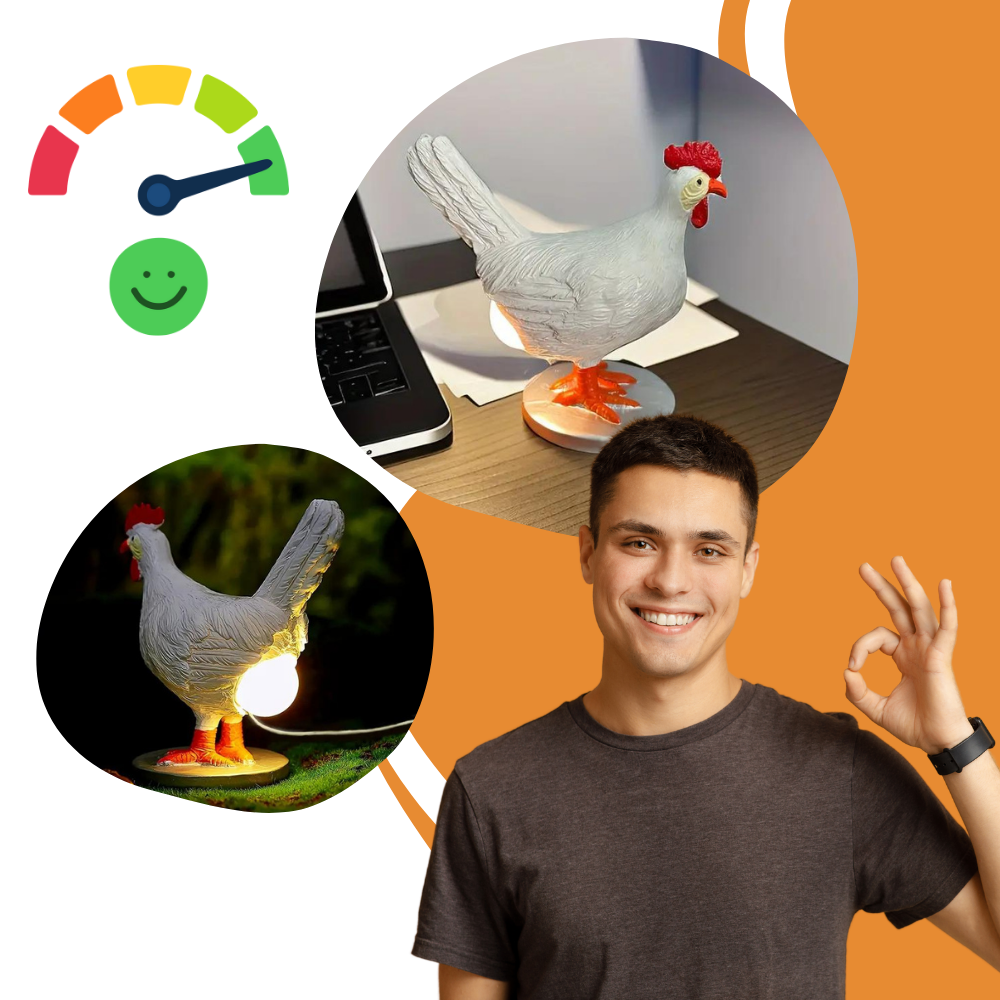 Lampa med mysigt kycklingägg - Ozerty