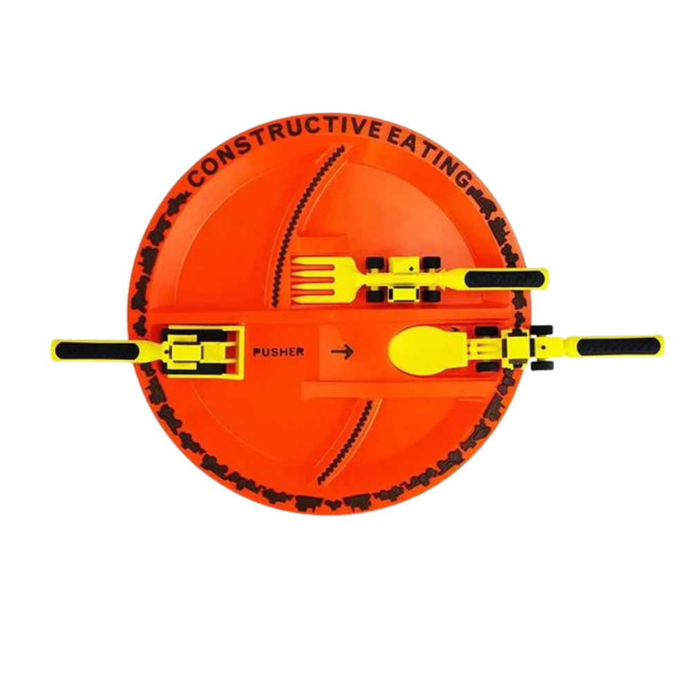 Kreativt och konstruktivt set med tallrik och bestick -Helt set - Ozerty