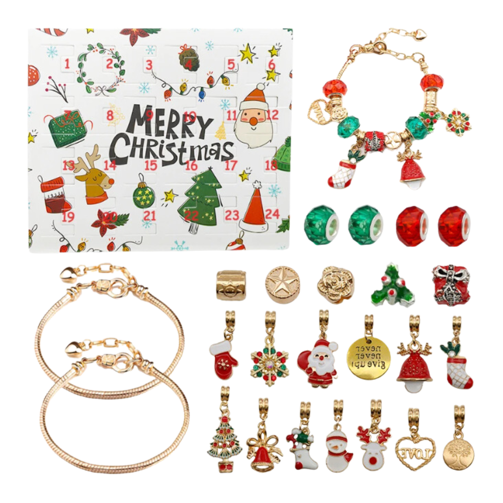 DIY Smycken Adventskalender -Guld - Ozerty
