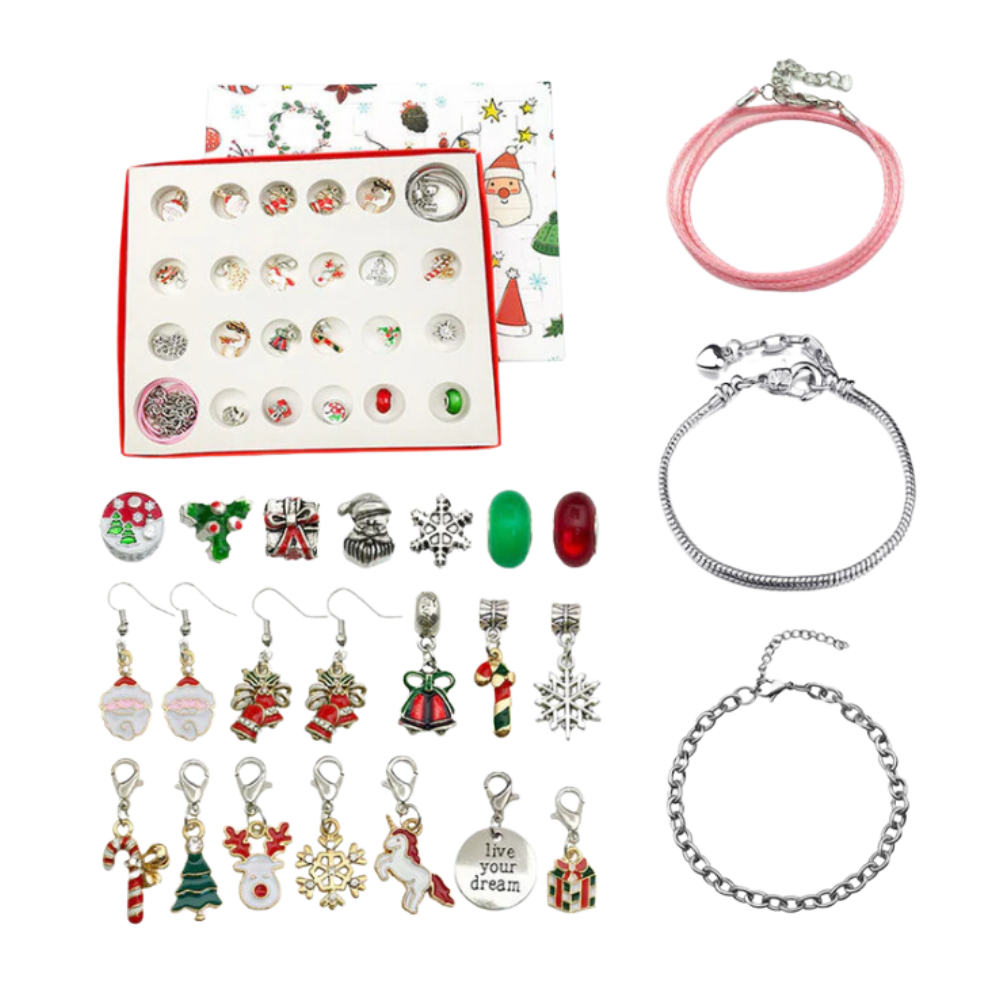 DIY Smycken Adventskalender -Flerfärgad - Ozerty