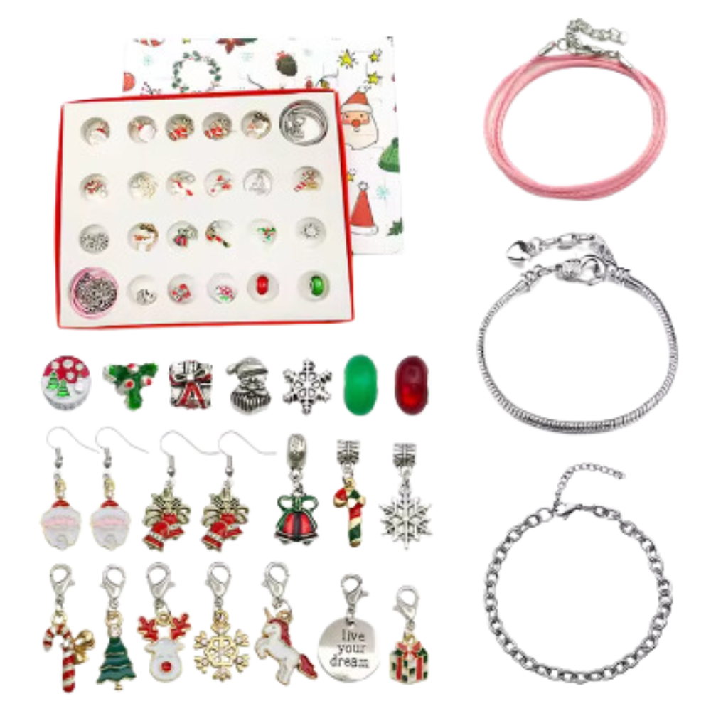 DIY Smycken Adventskalender -Rosa - Ozerty