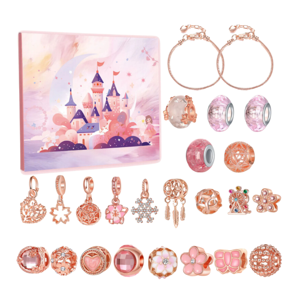 DIY Smycken Adventskalender -Rosa slott - Ozerty